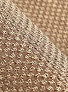 1pc Polyester Material, Minimalist Modern Style, Fashion Woven Pattern Anti-Slip, Easy To Clean, Foot Relieving, Wear-Resistant, Waterproof, Suitable For Kitchen Function Mat, Thickened Bathroom Kitchen Decor - Coffee Brown - View 8