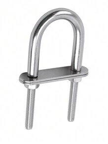 不鏽鋼u型螺絲配螺帽和墊圈,船用配件/遊艇u形夾,索具五金 - 銀色 - 查看 8