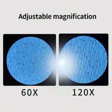 袖珍顯微鏡兒童科學玩具套件 60-120x 教育迷你手持顯微鏡附 Led 燈戶外兒童莖玩具 - 白色 - 查看 6