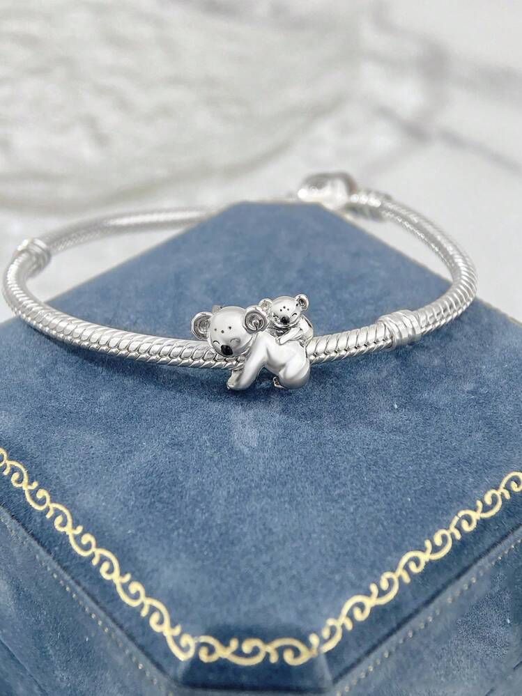 Collana Con Ciondolo Koala In Argento 925, Cuore Con Zirconia Cubica, Gioiello Regalo Per Donna - 2