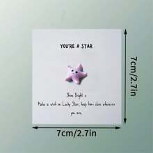 1 tấm thiệp kỷ niệm Ngôi sao may mắn thú vị, Chúc bạn may mắn, Quà tặng công việc mới, Quà tặng đồng nghiệp, Quà tặng sinh nhật, Quà tặng tri ân, Quà tặng đặc biệt cho gia đình, bạn bè và người thân yêu, Quà tặng ngày lễ tình nhân cho anh ấy/cô ấy - Ngôi sao - Xem 7