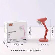1pc LED Mini Desk Lamp Creative Folding Portable Night Light Small Student Dormitory Bed Reading Lamp