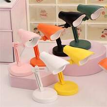 1pc LED Mini Desk Lamp Creative Folding Portable Night Light Small Student Dormitory Bed Reading Lamp