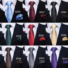 AlanKing 1 bộ Chất rắn Màu xanh hải quân Buộc , Hình vuông bỏ túi , Khuy măng sét Bộ dụng cụ Cho nam giới , 8cm , Thích hợp Đối với Lễ hội , Đám cưới , Làm việc - Màu xanh lam - Xem 3