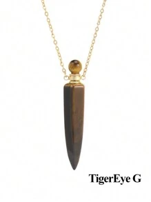 1 件裝精油擴散器水晶項鍊女式女孩六角形尖頭治療天然石香水瓶吊墜靈氣珠寶新年禮物 - Necklace - 查看 18