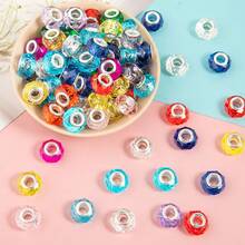 10入組女性日常配件,多色切割珠子適用於diy手鍊、項鍊、吊墜製作 - 串珠 - 查看 4