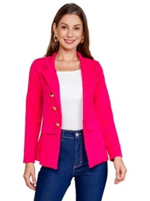 Women Blazers - Màu Hồng Tươi - Xem 2