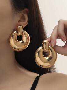 Pendientes largos redondos - Amarillo Oro - Ver 6