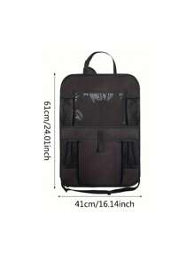 Car Seat Organizer, Car Backseat Storage Organizer, Universal Travel Storage Bag With Cup Holder And Foot Mat - Black - View 8