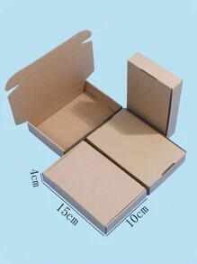 10入組空白卡其色禮品包裝紙盒可塗鴉 - 卡其色 - 查看 3