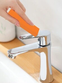 1pc Stainless Steel Cleaning Eraser For Removing Scale, Rust And Stains In Household Kitchen - Orange - View 4