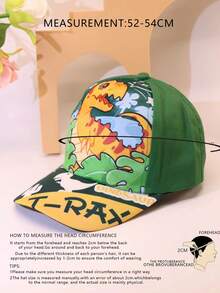 中小型兒童男女通用印花恐龍棒球帽遮陽帽 - 彩色 - 查看 2