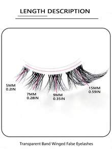 Asiteo 20pcs/Set, Hot Selling, Suitable For Creating Natural And Realistic Cluster False Eyelashes, Short Stem Transparent Lashes With Cartoon Eye Makeup Effect, Suitable For Cartoon Style Eye Makeup - Black - View 5