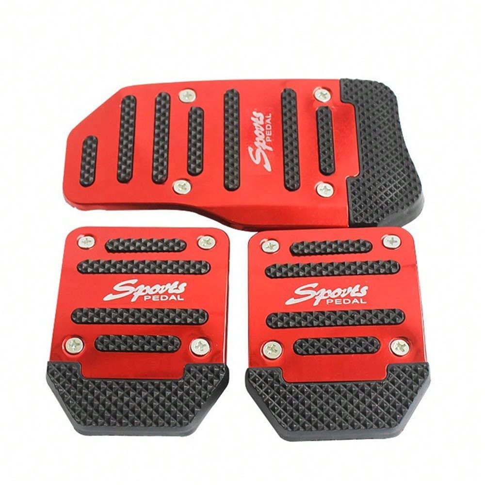 Car NonSlip Aluminum Alloy Pedal Pads, Manual/Automatic Gearbox Gas
