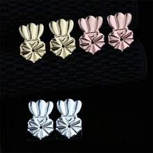 3 對歐美耳環配件銅耳環輔助器,電視風格心形防丟失耳環塞 - 彩色 - 查看 4