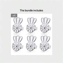 3 對歐美耳環配件銅耳環輔助器,電視風格心形防丟失耳環塞 - 彩色 - 查看 7