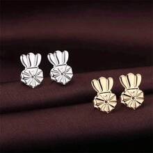 3 對歐美耳環配件銅耳環輔助器,電視風格心形防丟失耳環塞 - 彩色 - 查看 3