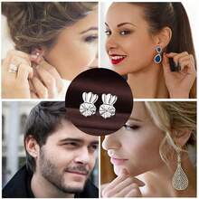 3 對歐美耳環配件銅耳環輔助器,電視風格心形防丟失耳環塞 - 彩色 - 查看 1