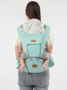 Multifunctional Warm & Windproof Baby Carrier With Waist Stool, Front & Back Use, Perfect For Outdoor Activities - Baby Blue - View 9