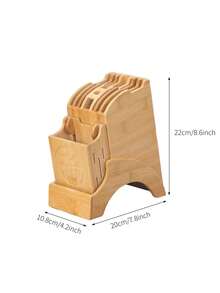 1pc Knife Holder For Kitchen, Home Magnetic Knife Storage - Yellow - View 2