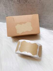 2 Rolls (300 Stickers Per Roll) Bone Shape Self-Adhesive Labels Gift Packaging Tags Sealing Stickers - Brown - View 4