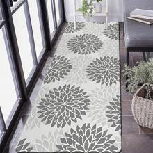 1pc Gray Moroccan Floral Print Kitchen Anti-Slip Floor Mat Long Absorbent Soft Floor Mat Bedroom Living Room Hallway Comfortable Anti-Fatigue Floor Mat Entry Door Mat Home Decoration - StyleB - View 6