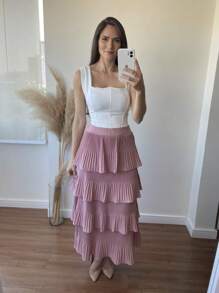 Women Skirts - 粉色 - 查看 1