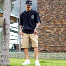 Men Shorts - Màu Khaki - Xem 3