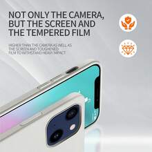 1pc Wheat Straw TPU Phone Case, Compatible With Apple IPhone 15 Pro Max 14 Plus 13 Mini 12 11, Four-Corner Anti-Drop Protective Design Phone Cover - White - View 11