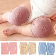 3 Pares De Rodilleras Para Bebé, Colores Surtidos, Ideales Para Gatear, Aprender A Caminar, Actividades En Interiores Y Exteriores - Rosa Pálido - Ver 1