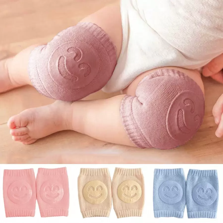 3 Pares De Rodilleras Para Bebé, Colores Surtidos, Ideales Para Gatear, Aprender A Caminar, Actividades En Interiores Y Exteriores - Rosa Pálido - Ver 1