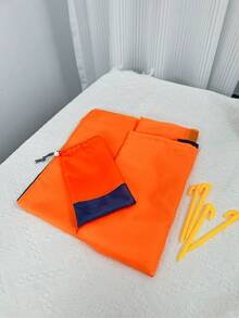 Outdoor Portable Mini Waterproof & Moisture-Proof Beach Mat Picnic Blanket Camping Seat Cushion - Orange - View 1