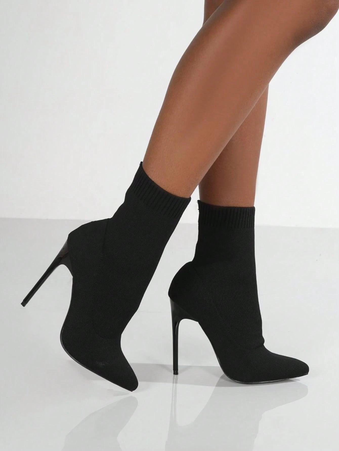 black skinny heels