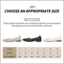 Rominz Women's Flats Shoes Comfortable Black PU Leather Ballet Flats For Women Casual Round Toe Dress Shoes Slip On Shoes Lightweight Foldable - màu đen - Xem 11