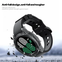 保护壳适用于三星 Galaxy Watch 6 Classic 43 毫米 47 毫米 TPU 屏幕全方位保险杠外壳时尚兼容 Galaxy Watch 6 保护套 - 午夜藍 - 查看 3