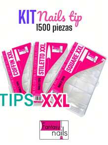 Set 1500 Pieces Tip False Nails Fantasy Nails Style To Choose From - Black and White - View 1