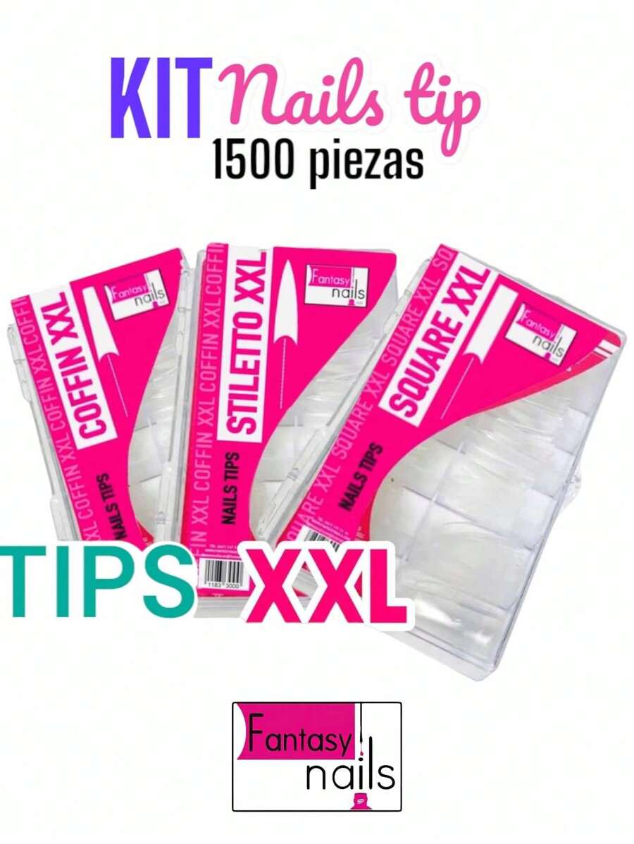 Set 1500 Pieces Tip False Nails Fantasy Nails Style To Choose From - Black and White - View 1