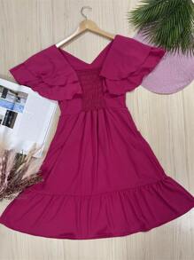 Women Dresses - 玫紅色 - 查看 2