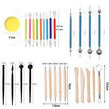 33pcs DIY Herramientas Escultura Para Modelar Arcilla Polimerica Y Cerámica Estecas Fondant - Multicolor - Ver 11