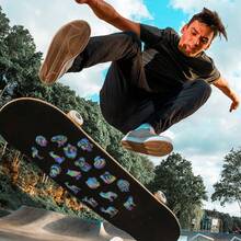 50 張可愛動物和鹿形銀色雷射全息貼紙適用於幼兒園獎勵和裝飾 - 彩色 - 查看 6