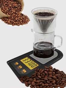 1pc Pocket Coffee Scale, High Precision Kitchen Scale 5kg, 0.01g - Black - View 3