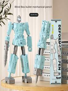 1支充滿創意的變形機器人及機械臂玩具筆,適用於兒童、男孩、學生,新奇的禮物 - 變形筆-橙色 - 查看 3