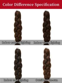 Pack Of 3 Large Black Braiding Hair 24Inch Suitable For Women Daily Holidays And Cosplay Braided Wear Fashion Halloween And Christmas New Year Carnival Music Festival Synthetic Hair Crochet Hair Extensions Useful And Deft High Temperature Hair