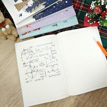 1本聖誕主題硬皮筆記本,適用於書寫和記錄 - 紫色 - 查看 7