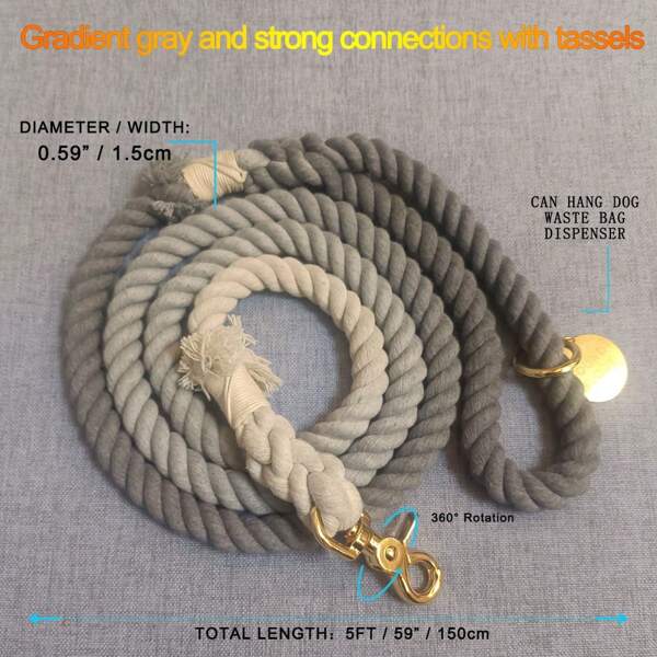 1 Piece Gradient Gray And Strong Connections With Tassels Are Suitable