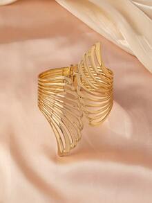 1入經典精美的中空翅膀、花朵、葉子、心形和線條裝飾多層手鏈,適用於女性宴會和儀式場合和禮物 - 線條 - 查看 14