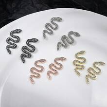 8 件隨機混合蛇形水鑽裝飾 Diy 美甲/手機/包包/鞋子/服裝裝飾 - 彩色 - 查看 5