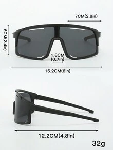 2pcs Men's Plastic Wraparound Sports Cycling Y2k Decorative Fashion Glasses Suitable For Daily Wear, Photoshoots, Shopping, Cycling, Skiing, Etc. - Multicolor - View 4