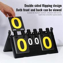 1入組便攜式運動計分板輕量級桌面易翻轉計分器,適用於排球籃球網球乒乓球(38.8*21*21cm)