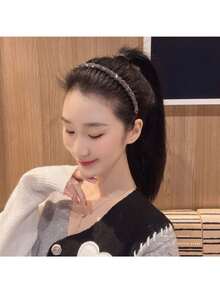 1 Băng Đô Quấn Tóc Dành Cho Nữ Để Giữ Tóc Khi Rửa Mặt Tiaras - màu đen - Xem 3